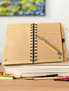 Bamboo Spiral Notebook with Ballpen