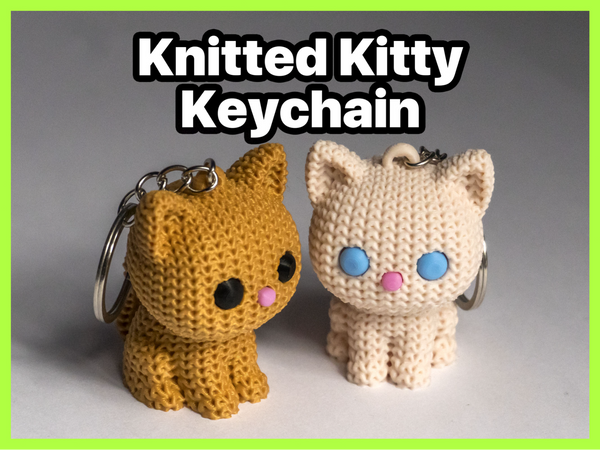 Knitted Kitty Keychain