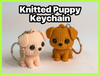 Knitted Puppy Keychain