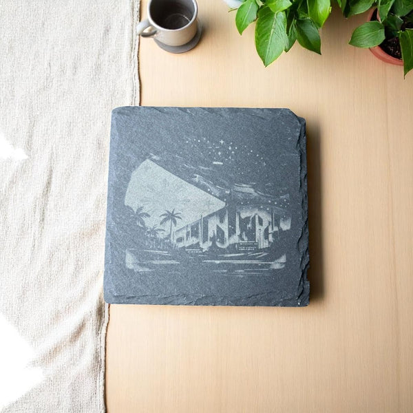Slate Coaster – Laser Engraved ( Philippine Oasis )