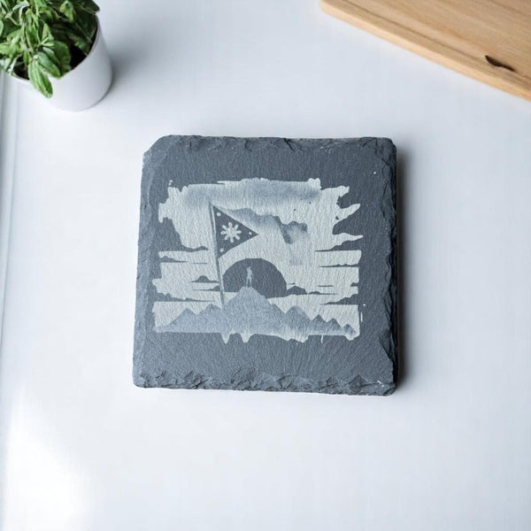 Slate Coaster – Laser Engraved ( Philippine The Conquer )