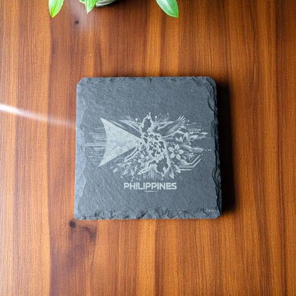 Slate Coaster – Laser Engraved (Pinoy, Tradition Meets Technology )