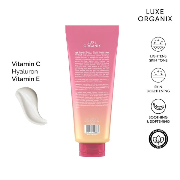 Luxe Organix Niacinamide + Arbutin Healthy Light Whitening Serum Lotion