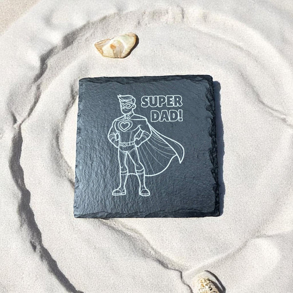 Engraved Slate Coaster – Father's Day Gift