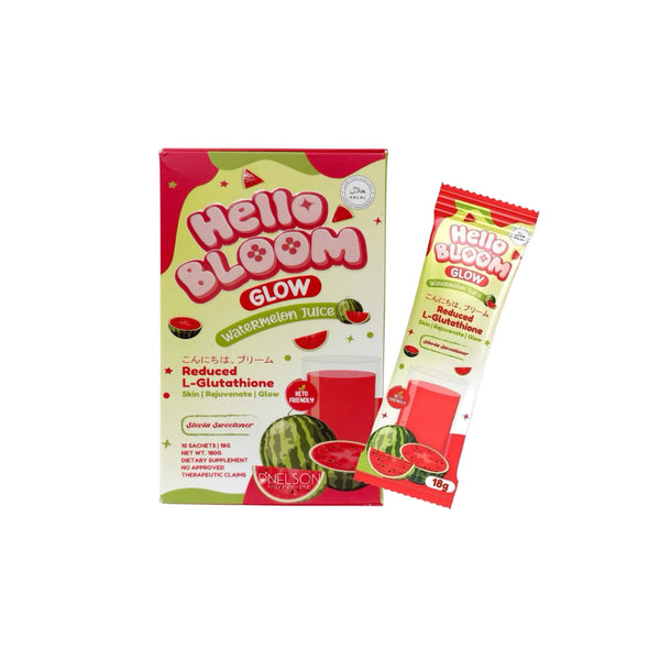 Hello BLOOM GLOW Watermelon Juice - Reduced L-Glutathione Drink