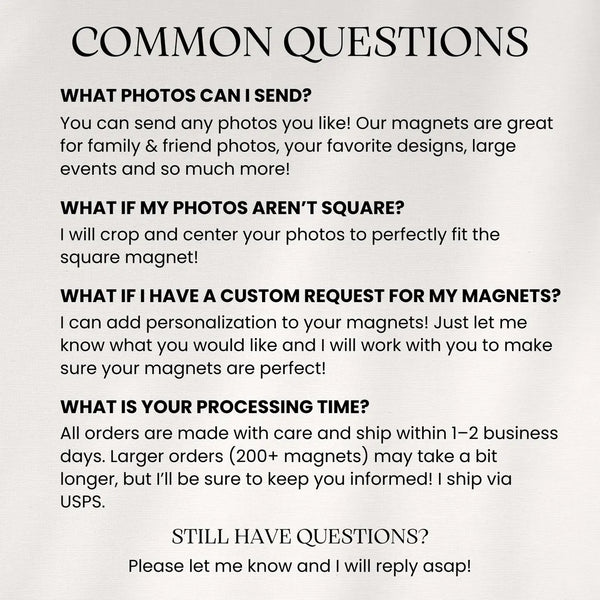 Custom Photo Fridge Magnet