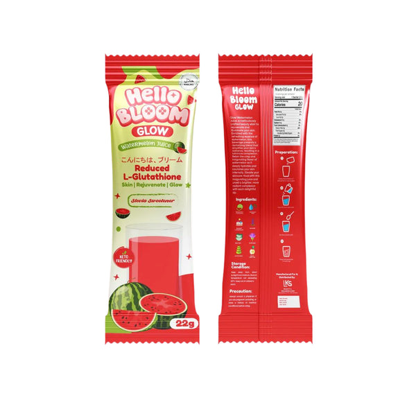Hello BLOOM GLOW Watermelon Juice - Reduced L-Glutathione Drink