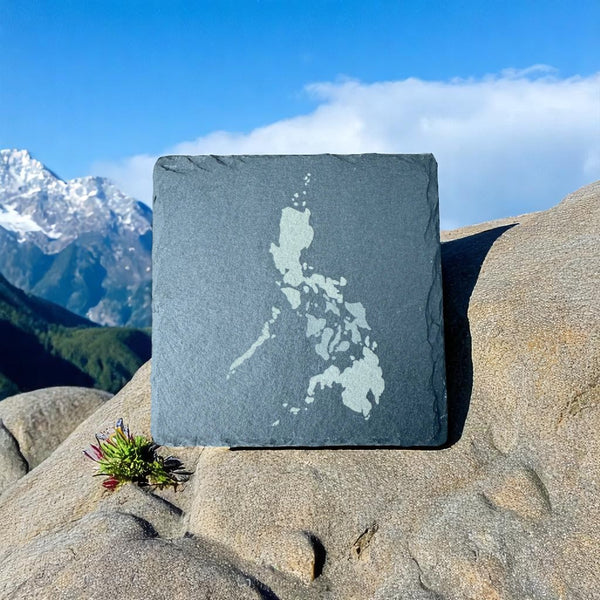 Slate Coaster – Laser Engraved (Philippine Map)