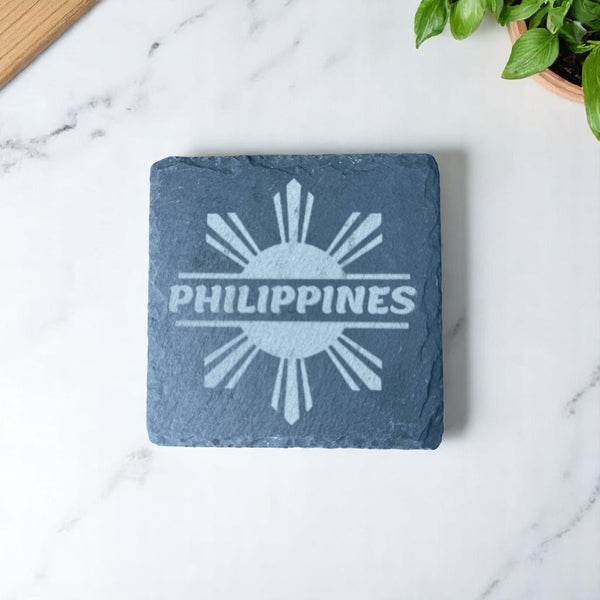 Slate Coaster – Laser Engraved (Philippines )