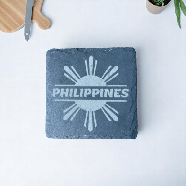Slate Coaster – Laser Engraved (Philippines )