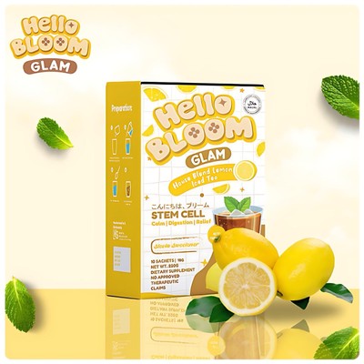 Hello BLOOM GLAM House Blend Lemon Iced Tea Drink