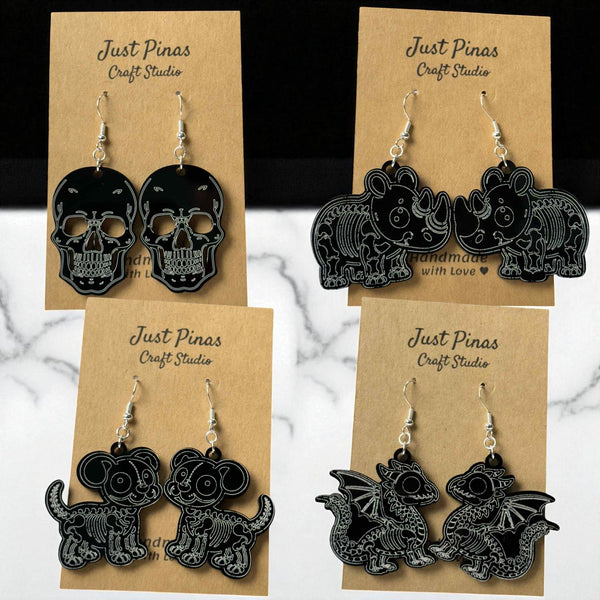 Skeleton Halloween Acrylic Earrings