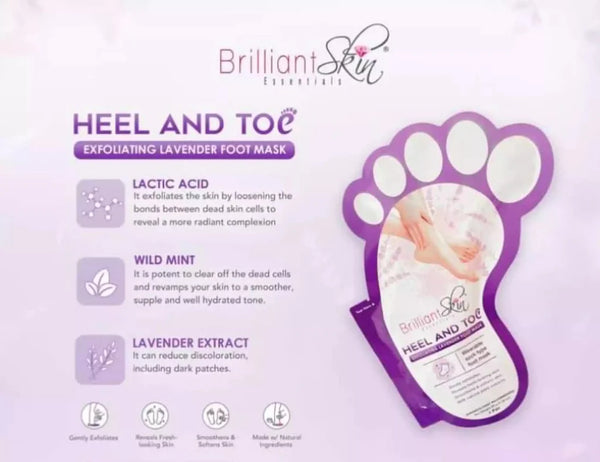 Brilliant Skin Essentials Heel & Toe Exfoliating Foot Mask